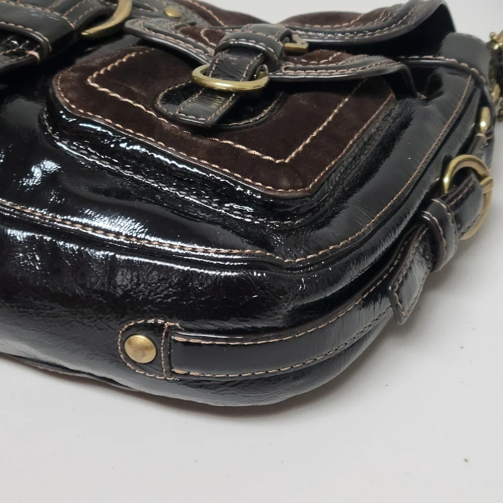 Coach Vintage Legacy Garcia Hobo Shoulder Bag Patent Brown Leather. - Picture 5 of 16